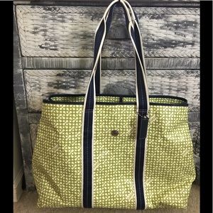 Coach signature opt art lg tote (authentic)